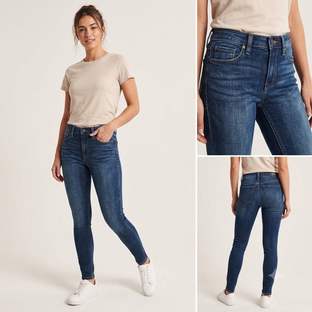 Hollister Jean Legging Womens 26 Dark Wash Mid-Rise Advanced Stretch Skinny Jean